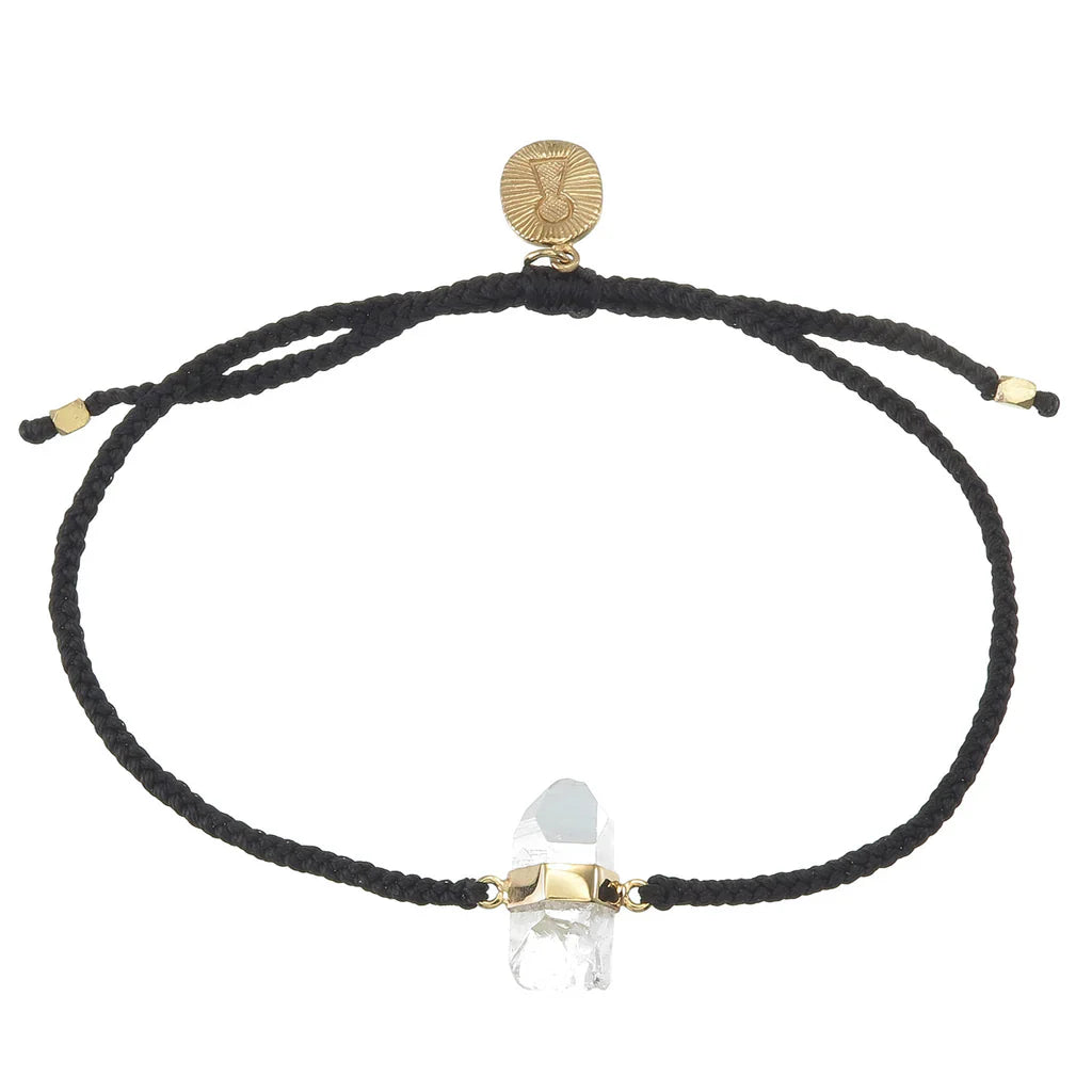 Bracelet | Quartz Crystal & Black/Gold
