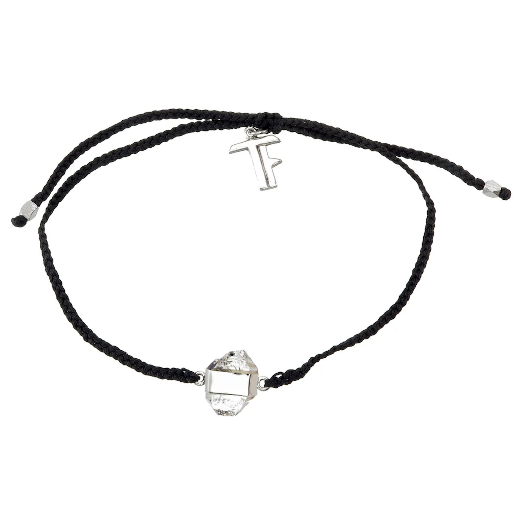Bracelet | Diamond Quartz & Black Silver